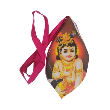 MAYAPURI Gopal Printed Bead Bag/Chanting Bag/Japa Bag with Sakshi Mala Counter