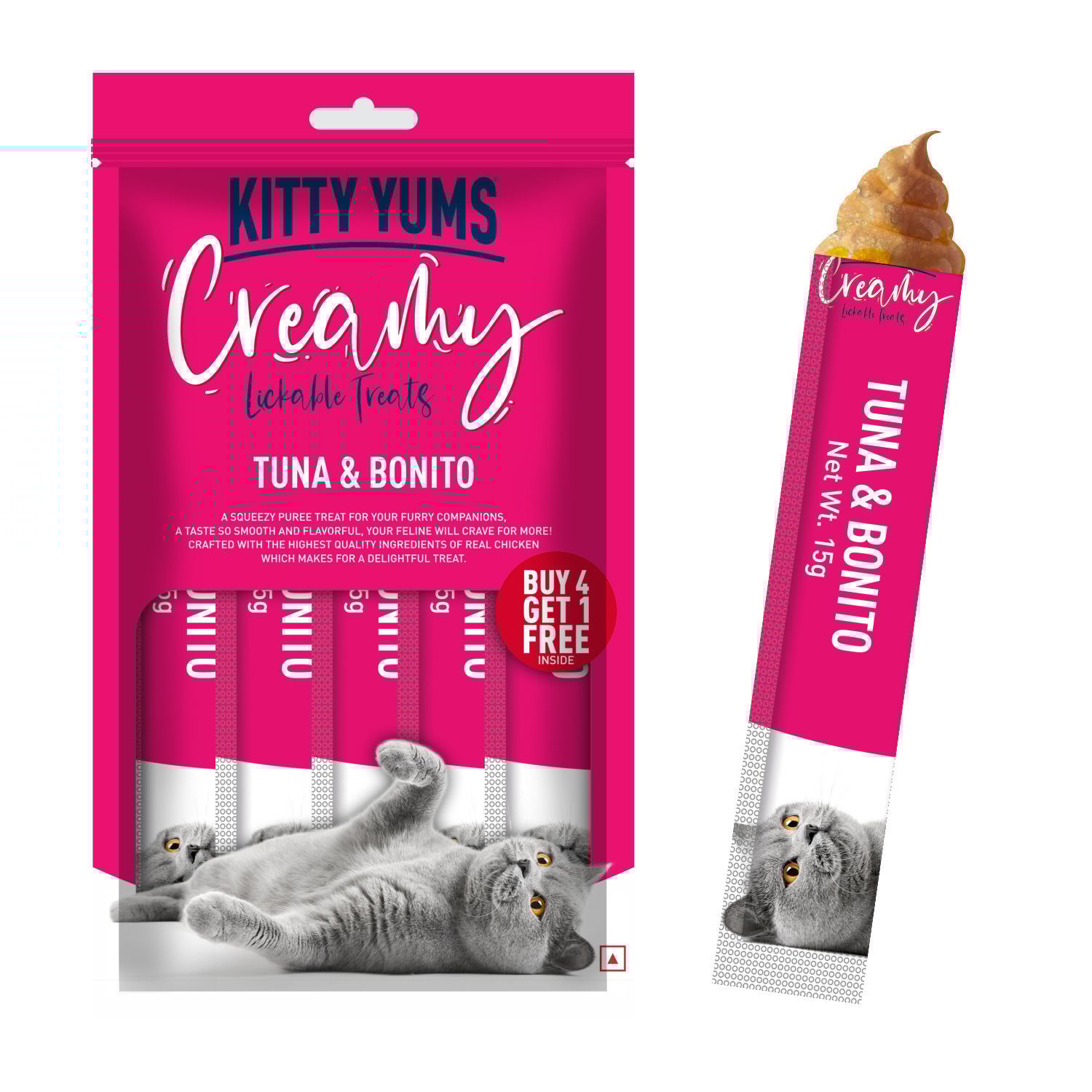 Kitty Yums Creamy Tuna &amp; Bonito 75g