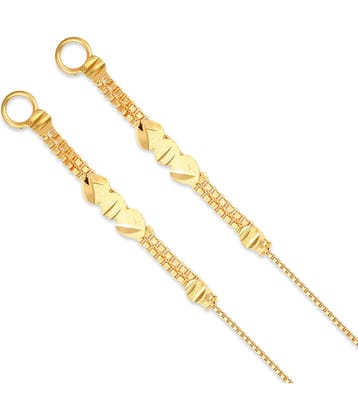Vighnaharta - Golden Ear Chain Earrings ( Pack of 1 )