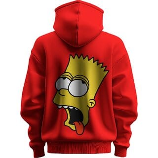 BULL CLOTHING Stylish Graphic Red Hoodie  60 Cotton, 40 Polyester  280 GSM Fleece for Comfort and Durability (M)