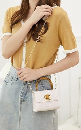 Bamboo Women crocodile small handbag Bamboo Women crocodile small handbag