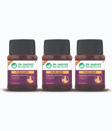 Dr Vaidya'S Piles Care-Ayurvedic Pills | (30 Capsules Each) (Pack of 3)