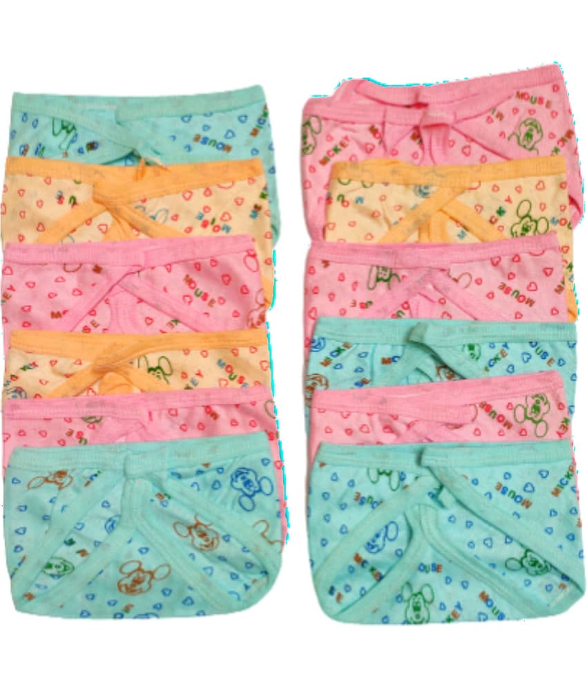 AURAPURO washable cotton reusable nappy / langot / diaper for baby / babies / kids pack of 12