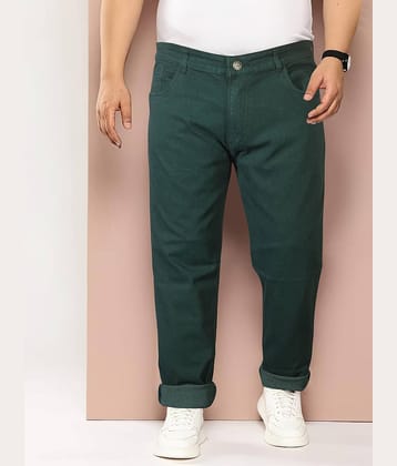 JB JUST BLACK Regular Fit Cuffed Hem Men's Jeans - Green ( Pack of 1 )