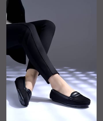 Shoetopia Black Women's Loafers