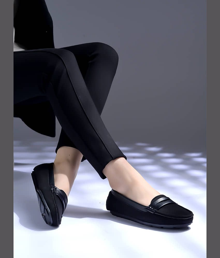 Shoetopia Black Women's Loafers