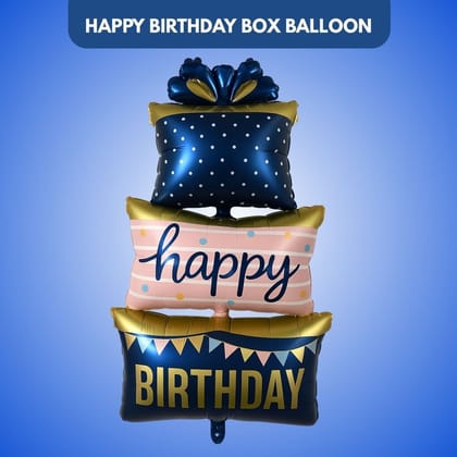 Triple Layer Happy Birthday Box Balloon Triple Layer Happy Birthday Box Balloon