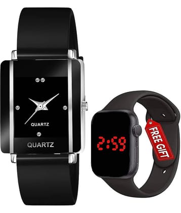 Trex Black Silicon Analog Mens Watch