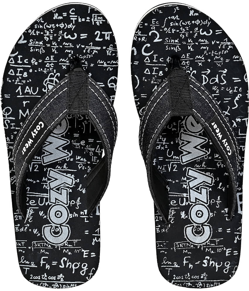 Cozy Wear - Black Men's Thong Flip Flop