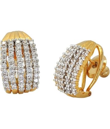 Fashion Frill Golden Stud Earrings