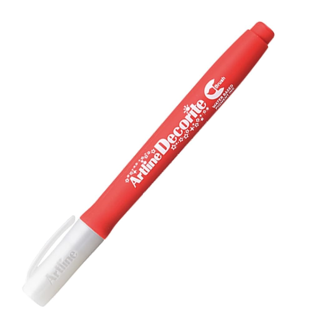 Artline Decorite Metallic Pearl Brush Marker Pack of 12 (Red Colours) | Popular Choice For Artists And Crafters