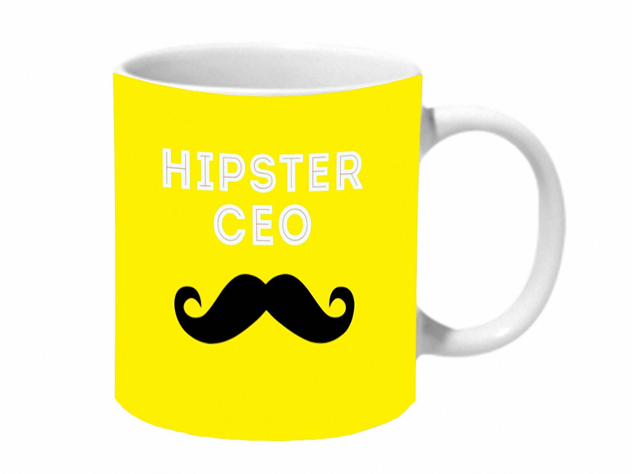 Multicolor Hipster Ceo Yellow Ceramic Mug