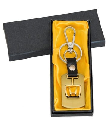 Americ Style HONDA Golden Metal Swinging Logo Locking Locking Key ChainÂ Â (Gold)