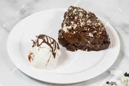 Brownie fudge belgian waffle