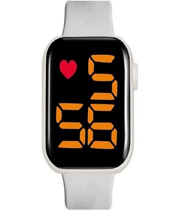 Renaissance Traders - Light Grey Silicon Digital Men's Watch