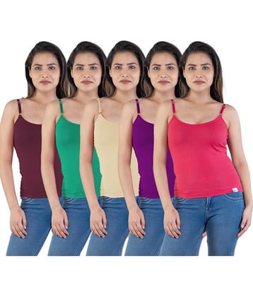 Renox Pack of 5 Cotton Slip ( Pink )