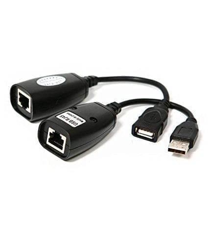 USB RJ45 Extension Adapter Up to 150 Ft Length (Black)