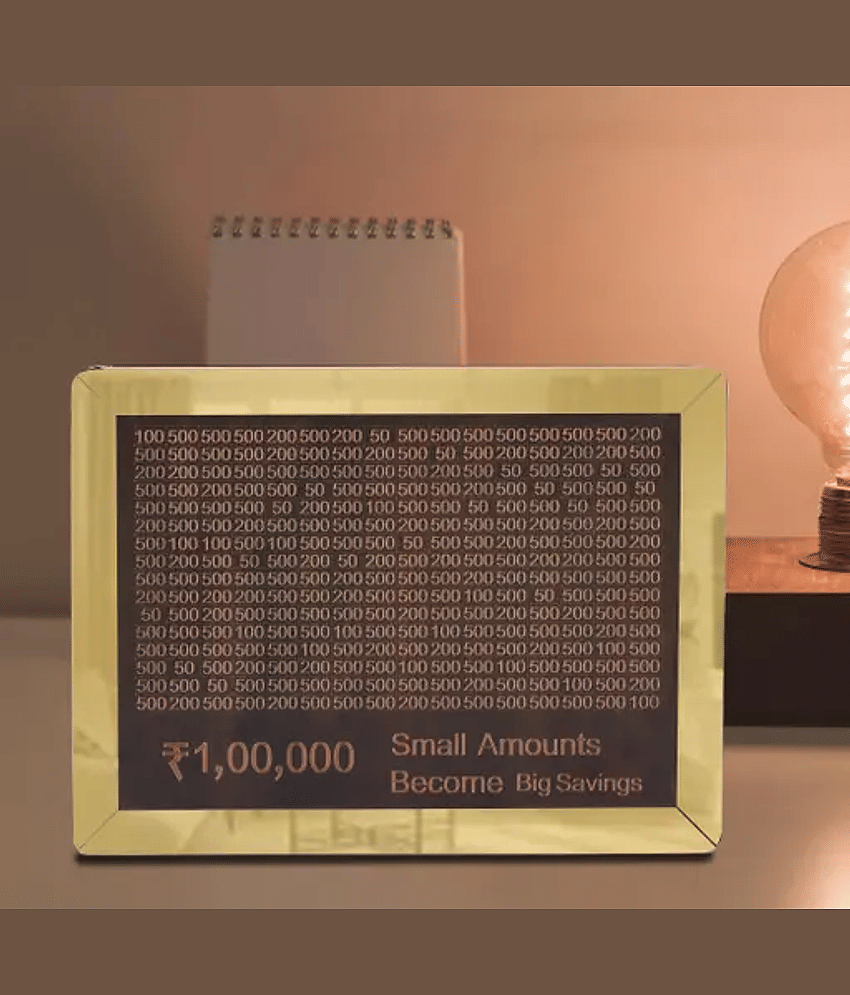 SKYVILLA Wood Brown Piggy Bank ( Pack of 1 )