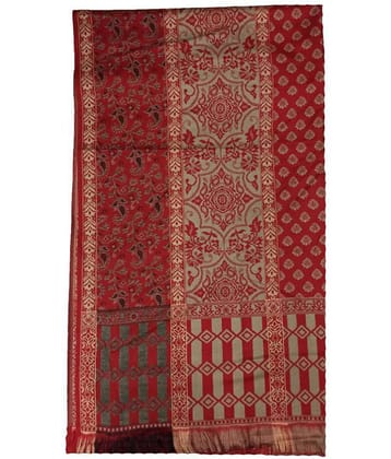 kashmiri shawls Red Loom-Woven Shawl
