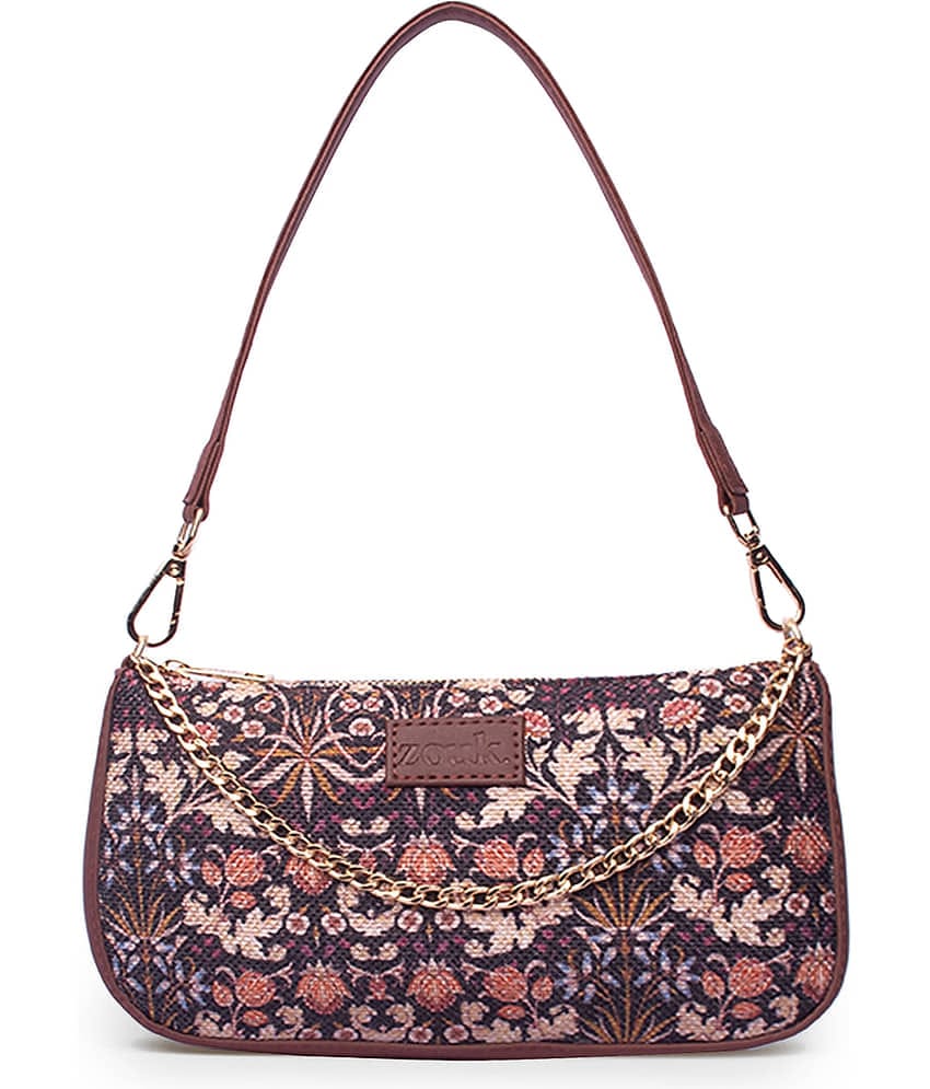 Zouk Shoulder Bag Jute Set of 1 ( Multicolor )