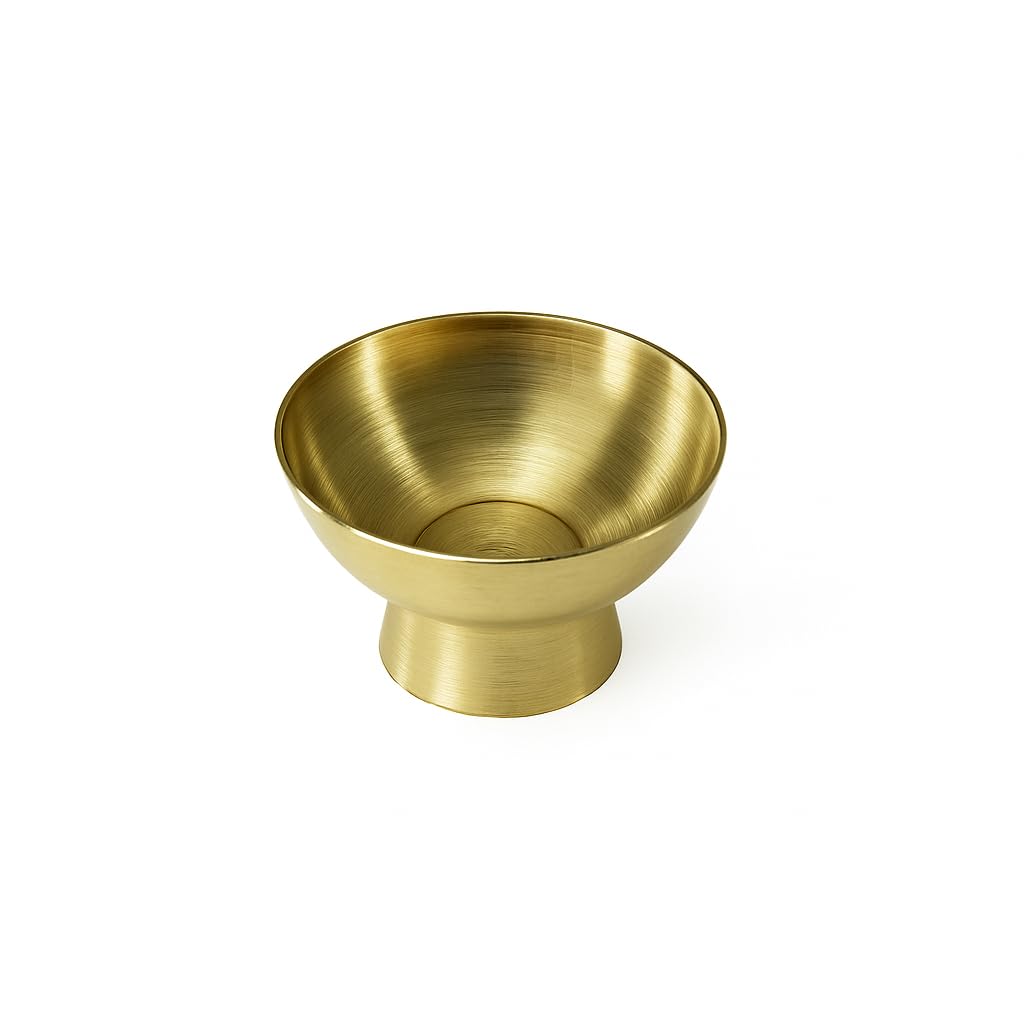 Small Brass Pooja Bowl � 48 mm Diameter & 28 mm Height � Traditional Handmade Brass Katori for Pooja, Prasadam & Temple Use � Polished Mini Brass Vessel for Home & Festival D�cor