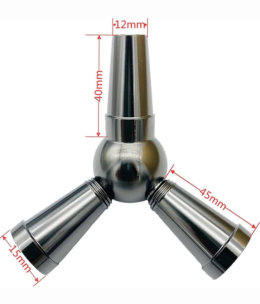 PUFF SMART Hookah Stainless Steel  Connector (Pack of 1) 3 inch COLOR MAY VARY