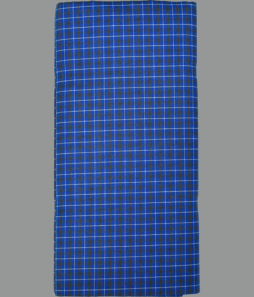 Shyam Handloom Cotton Men's Lungi Blue ( Pack of 1 )