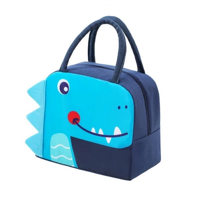 NIYO TOYS Unique Animal Design Lunch Bags for Kids-Blue Dino