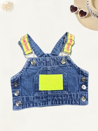 Girls Funky Denim Top [GT-550] [1-8 Year]-1-2Y (Size - 18) / Denim