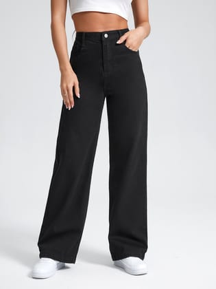 Bellbum Wide Leg Jeans Black Denim-24