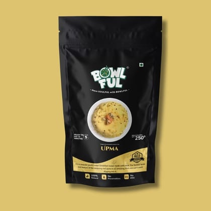 Bowlful Upma - 60g Net, South Indian Semolina Breakfast Bowlful Upma - 60g Net, South Indian Semolina Breakfast