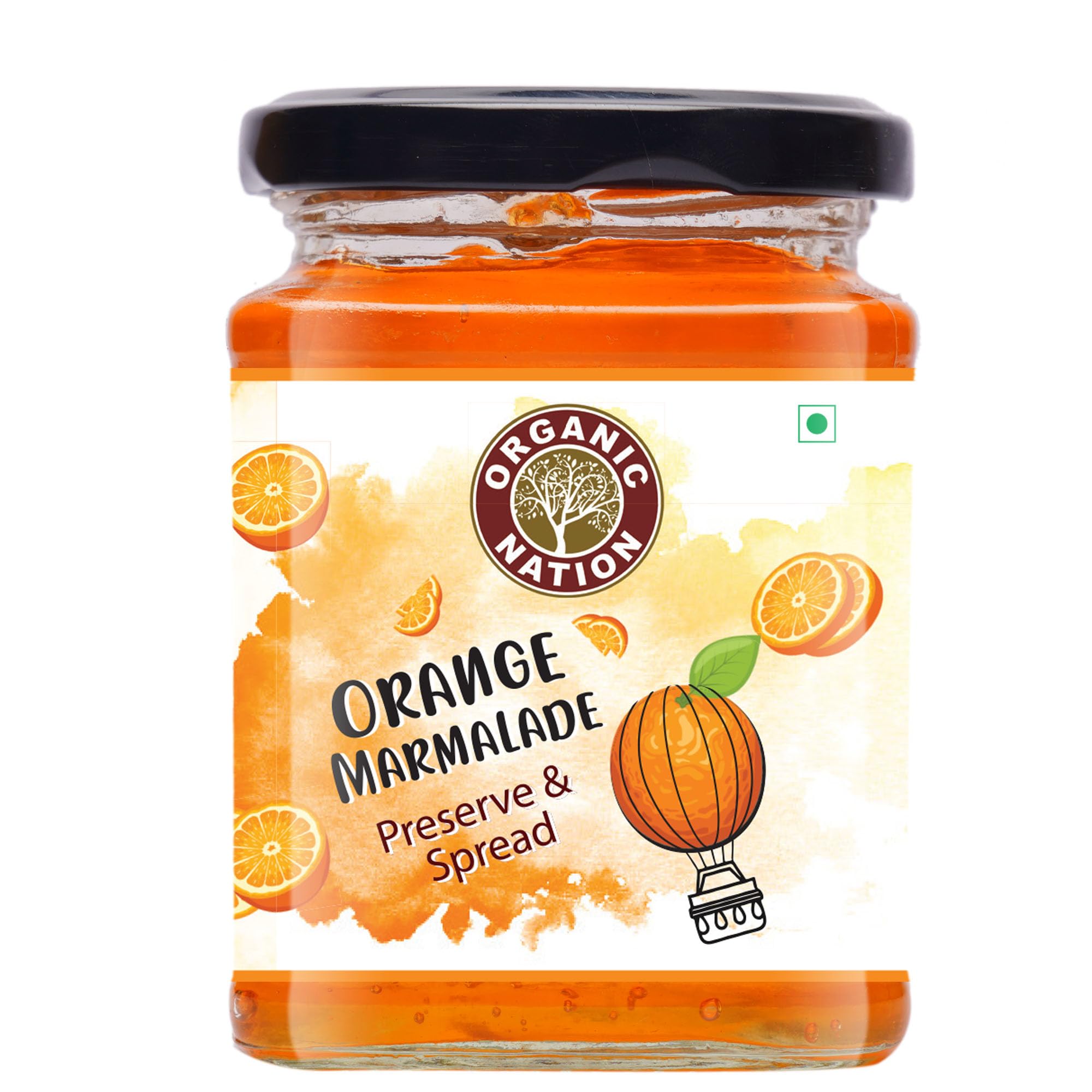 Organic Nation Orange Marmalade | No Preservatives | Rich Fruit Spread | 100% Pure Natural |No Added Flavours | 340g