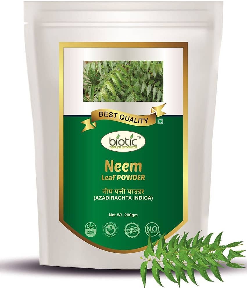 Biotic Neem Leaf Powder - Neem Leaves Powder (Azadirachta Indica) 200 gm