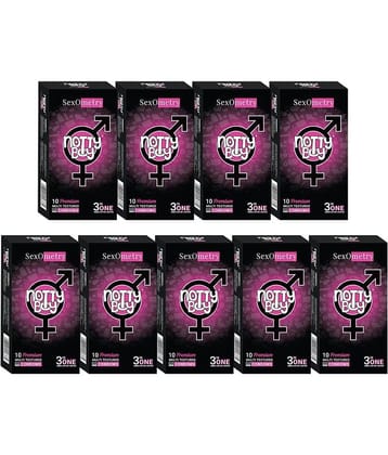 NottyBoy Ribs Dots Snug Fit Condoms - Pack of 90