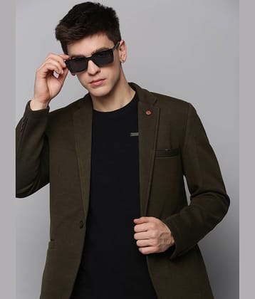 Showoff Cotton Blend Men's Blazer - Olive ( Pack of 1 )