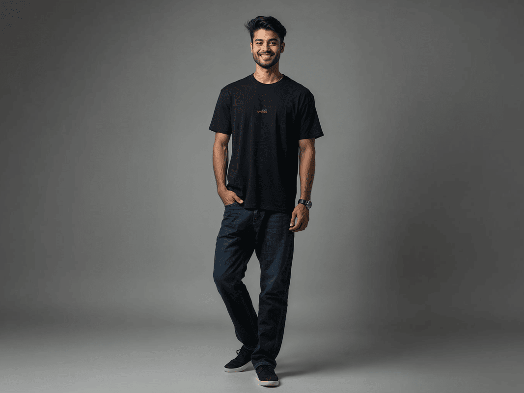 Taarak Mehta Ka Ooltah Chashmah| Black Back Printed Regular Fit T-Shirts For Men (KYA TAPLEEK HAI AAPKO)