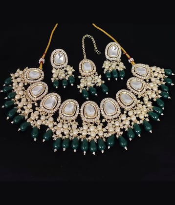 Padmavati Bangles White Alloy Necklace Set ( Pack of 1 ) Padmavati Bangles White Alloy Necklace Set ( Pack of 1 )