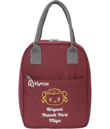 Kyros Maroon Polyester Lunch Bag Pack of 1