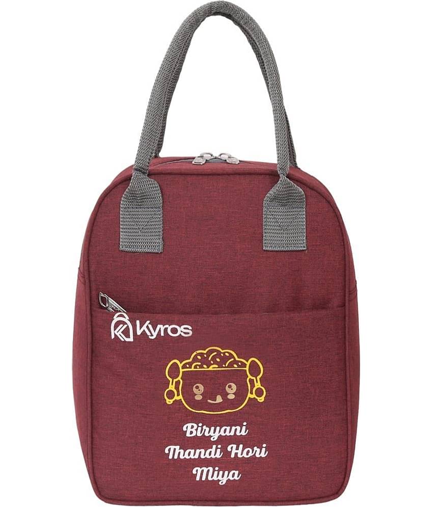 Kyros Maroon Polyester Lunch Bag Pack of 1