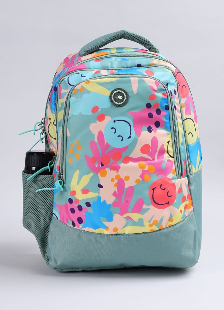 PB Pearlbags Polyester Water Resistant Casual Backpack With Laptop Sleeve For School For Boys and Girls