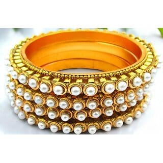 Omsar Jewelry Copper Gold-plated Kada (Pack of 4) Omsar Jewelry Copper Gold-plated Kada (Pack of 4)
