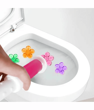 Toilet Cleaning Gel Flower Bathroom Cleaner Toilet Fresheners Air Fresher For Remove Bad Smell Bad Odor, Long-Lasting Refills Gel Stamp Injection - Multicolor Flavour