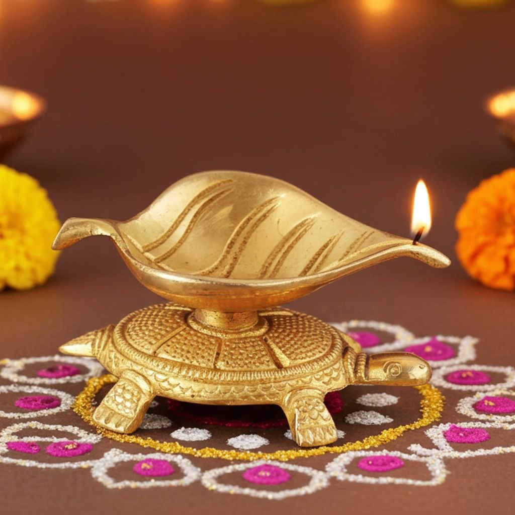 Brass Decorative Tortoise Deepak (BSMAS1056 C)