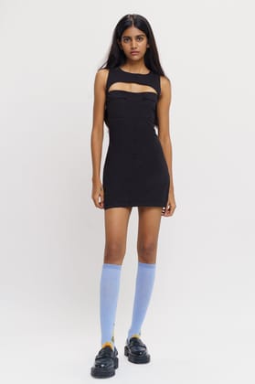 Cut Out Black Dress S