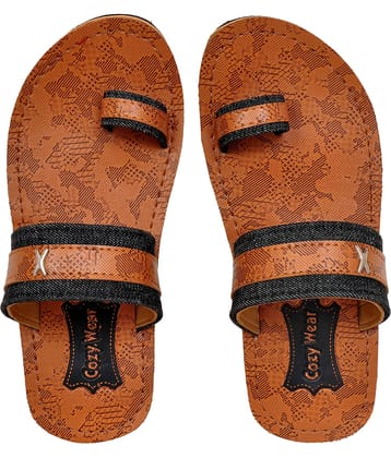 Cozy Wear - Tan Men's Thong Flip Flop