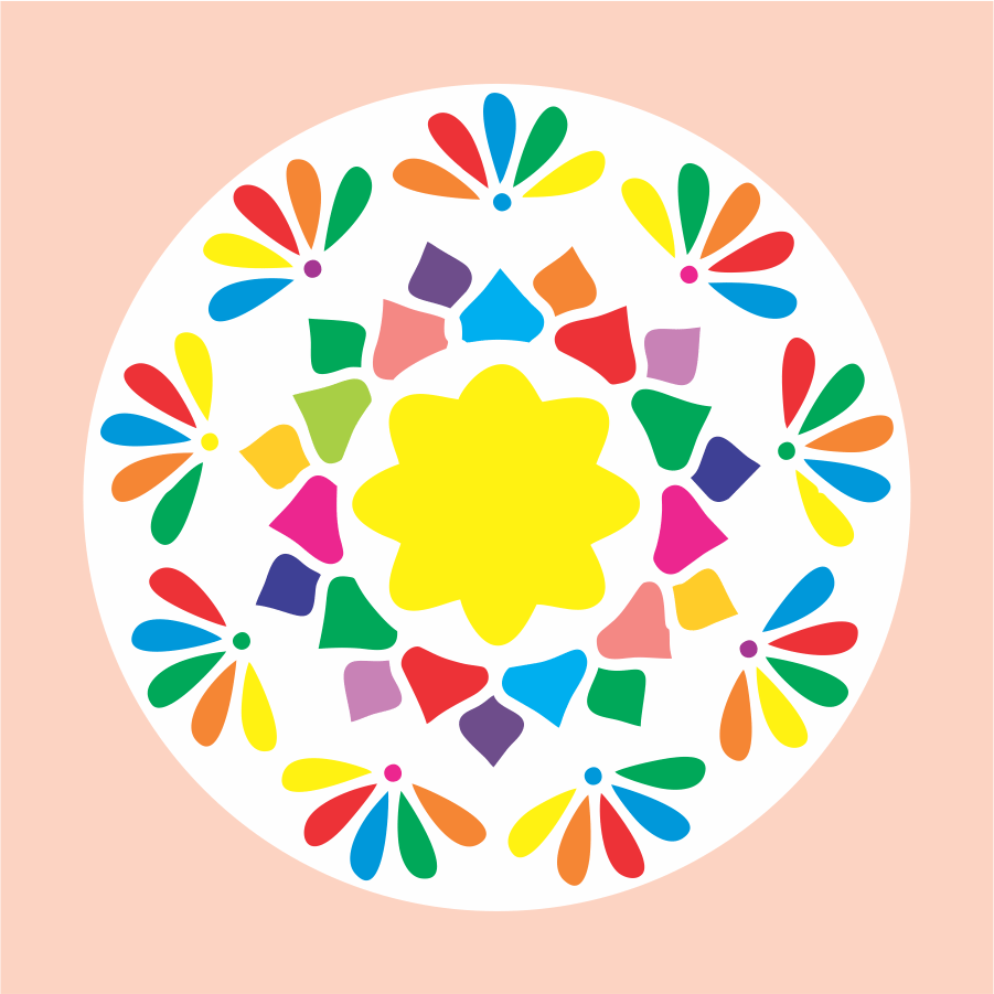 Reusable wooden Stencils Rangoli-4