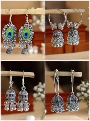 Trendy German Silver Earrings Combo | Sarichka