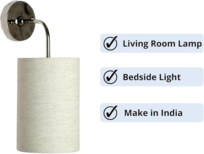 Off White Textured Round Wall Lamp