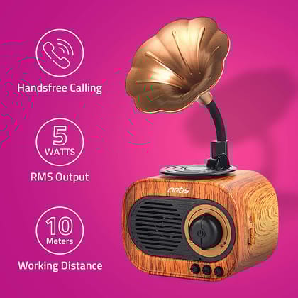 Artis BT12 Classic Retro Wireless Bluetooth Speaker FM,USB,AUX in
