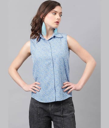 kotty Women's Crepe Regular Top ( Blue )